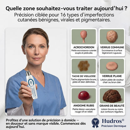 Boutique officielle de la marque🔥 | Hudros® 7 Jours Effaceur de taches et d’excroissances cutanées (Zéro douleur, zéro cicatrice – Roller)