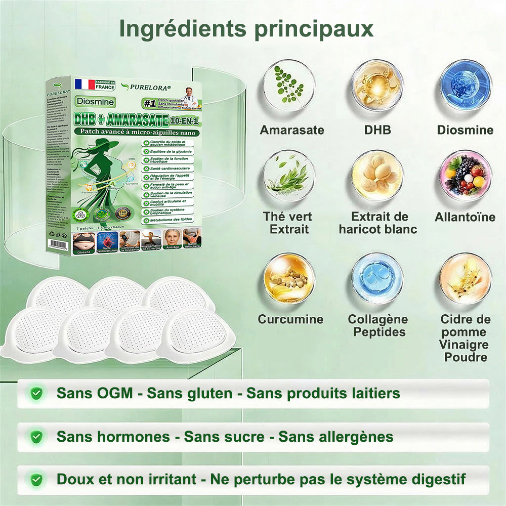 ⚡𝐏𝐮𝐫𝐞𝐥𝐨𝐫𝐚® 𝐌𝐞𝐭𝐚𝐛𝐨𝐥𝐢𝐜 𝐌𝐚𝐭𝐫𝐢𝐱 – 𝐏𝐚𝐭𝐜𝐡 𝐍𝐚𝐧𝐨 à 𝐌𝐢𝐜𝐫𝐨𝐧𝐞𝐞𝐝𝐥𝐞𝐬 𝟏𝟎-𝐞𝐧-𝟏 𝐃𝐇𝐁 + 𝐀𝐦𝐚𝐫𝐚𝐬𝐚𝐭𝐞